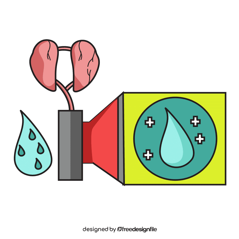 Kidney filter and clean blood clipart