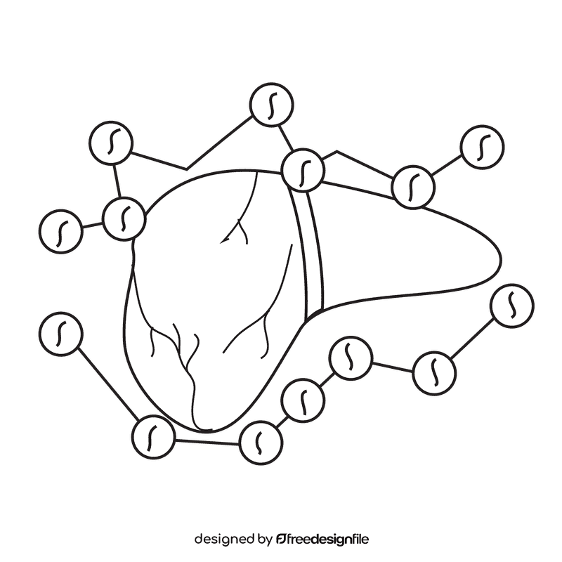 Liver avoid blood clots black and white clipart
