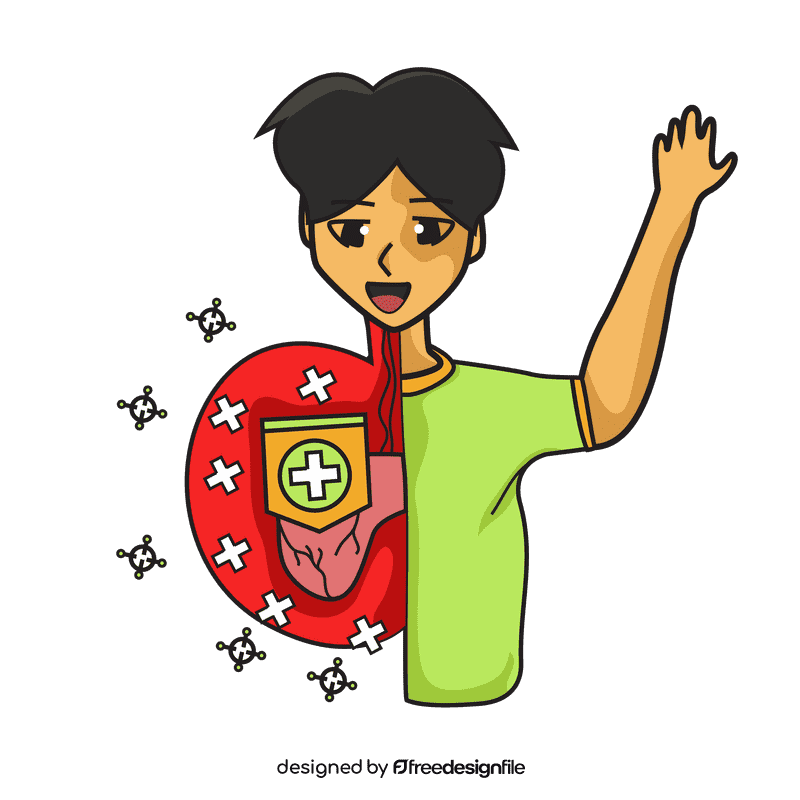 Liver human antybody clipart
