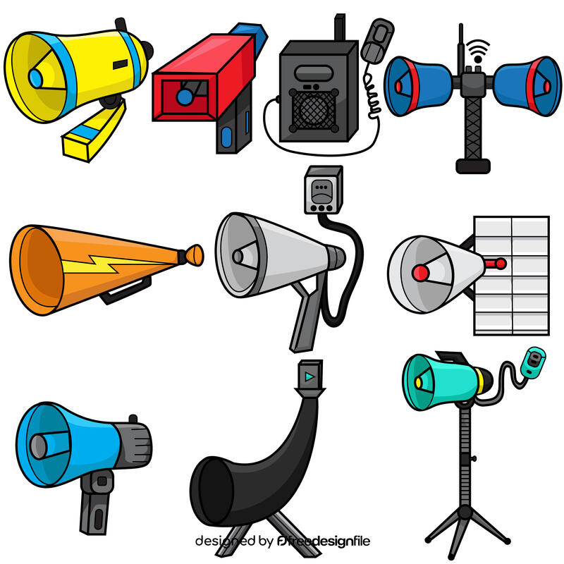 Megaphone set vector