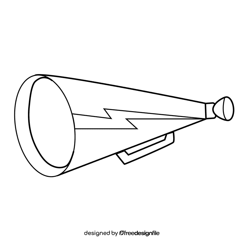 Megaphone farer black and white clipart