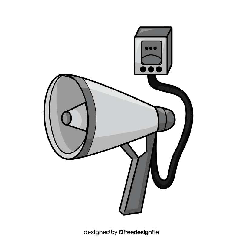 Megaphone external microphone clipart