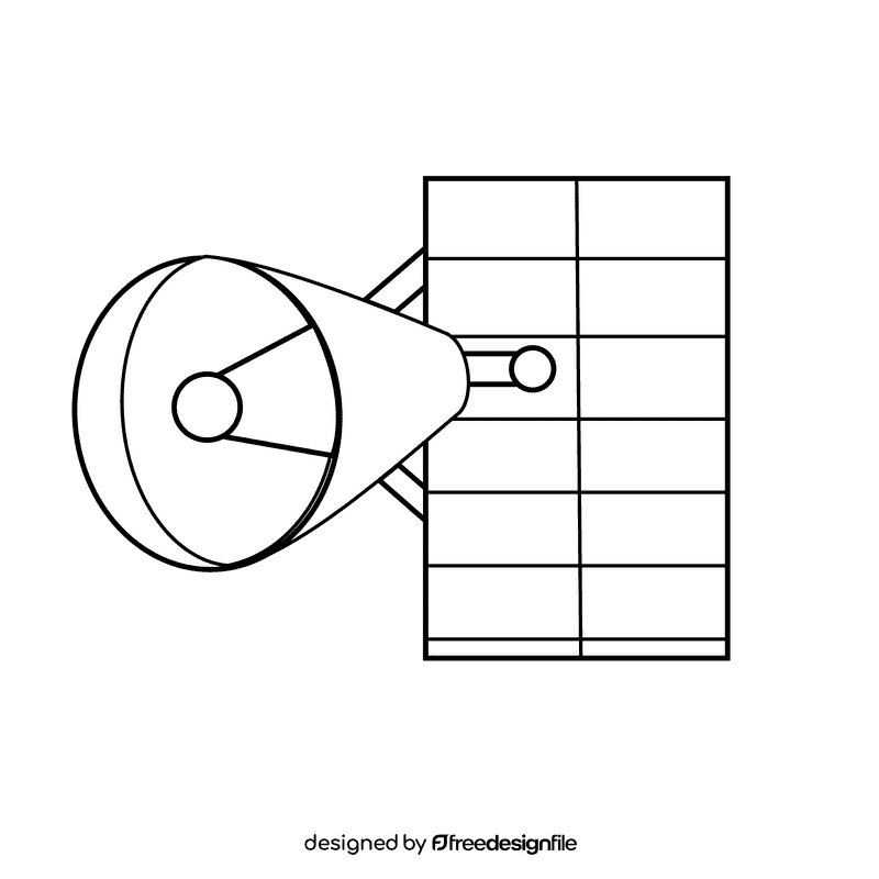 Megaphone wall black and white clipart