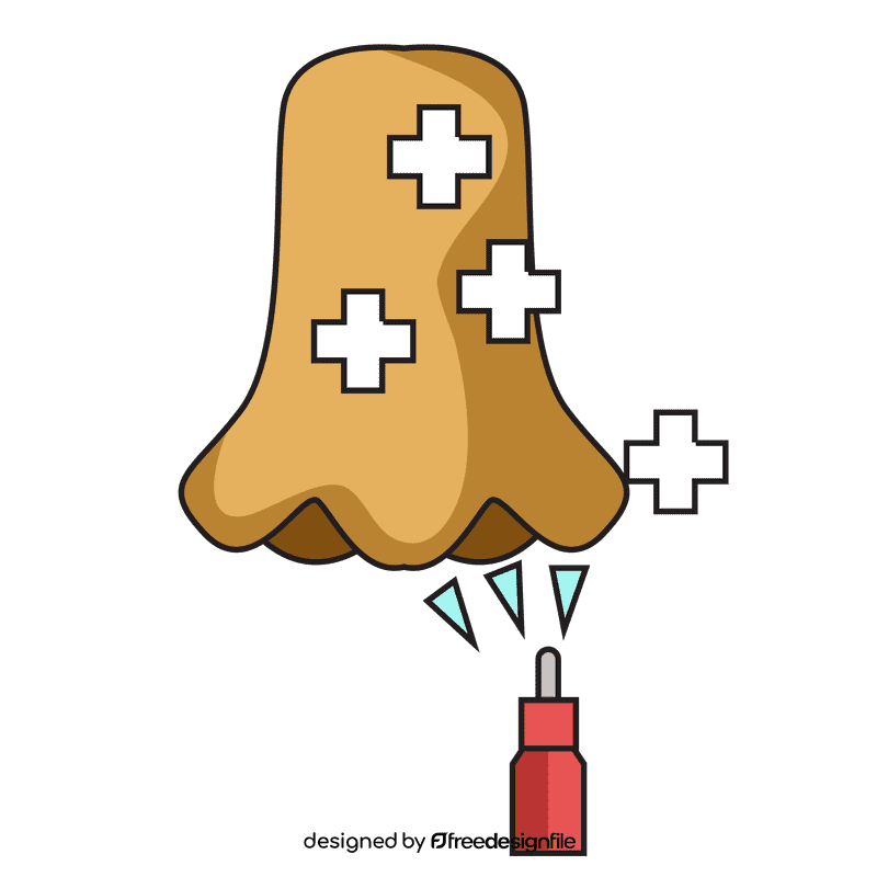 Nose nasal spay clipart