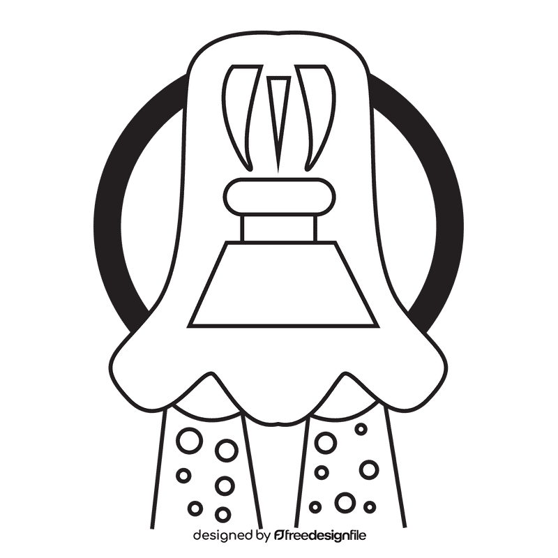 Nose breath filter black and white clipart
