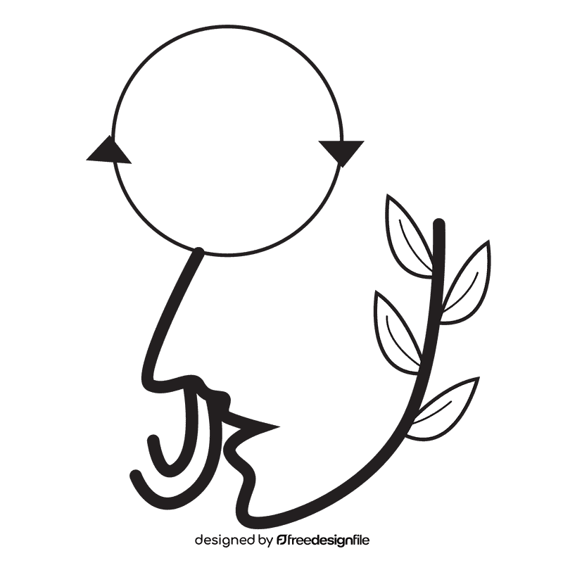 Nose breath black and white clipart