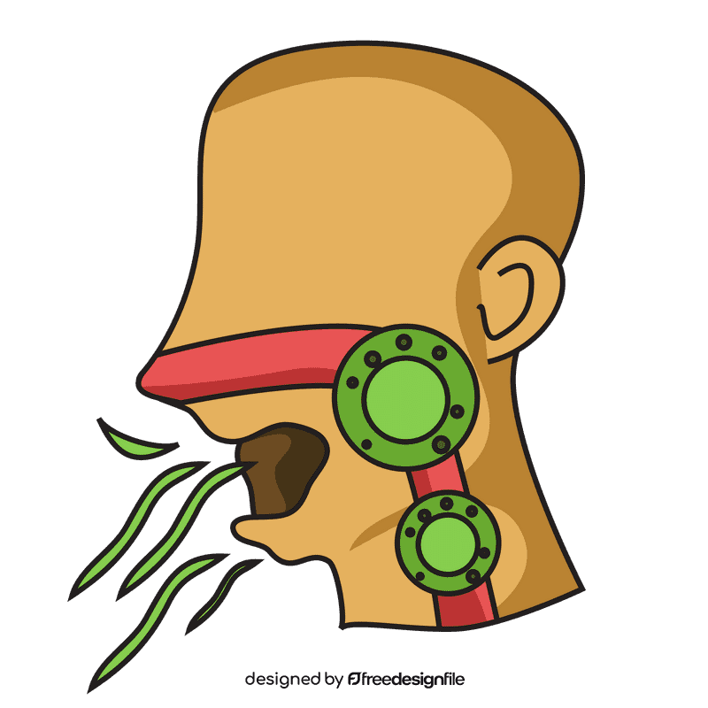Nose sneezing clipart