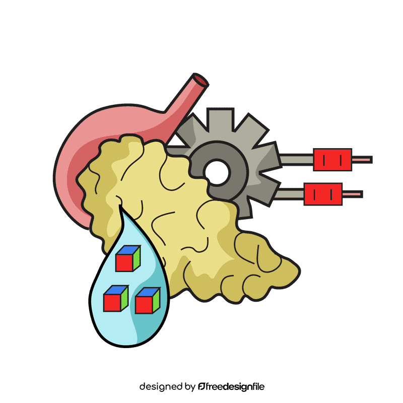 Pancreas control blood sugar clipart