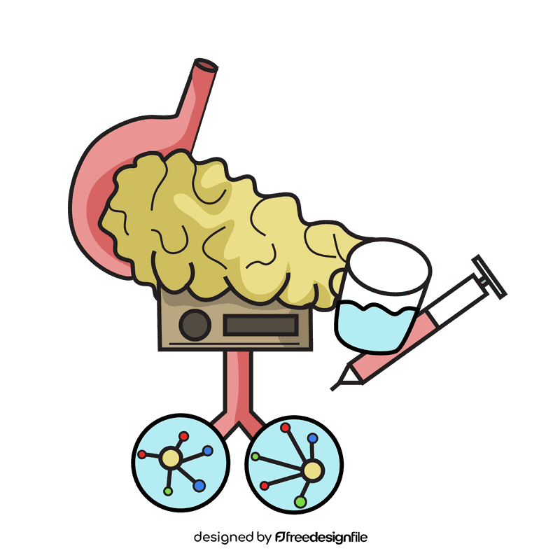 Pancreas produces insulin clipart