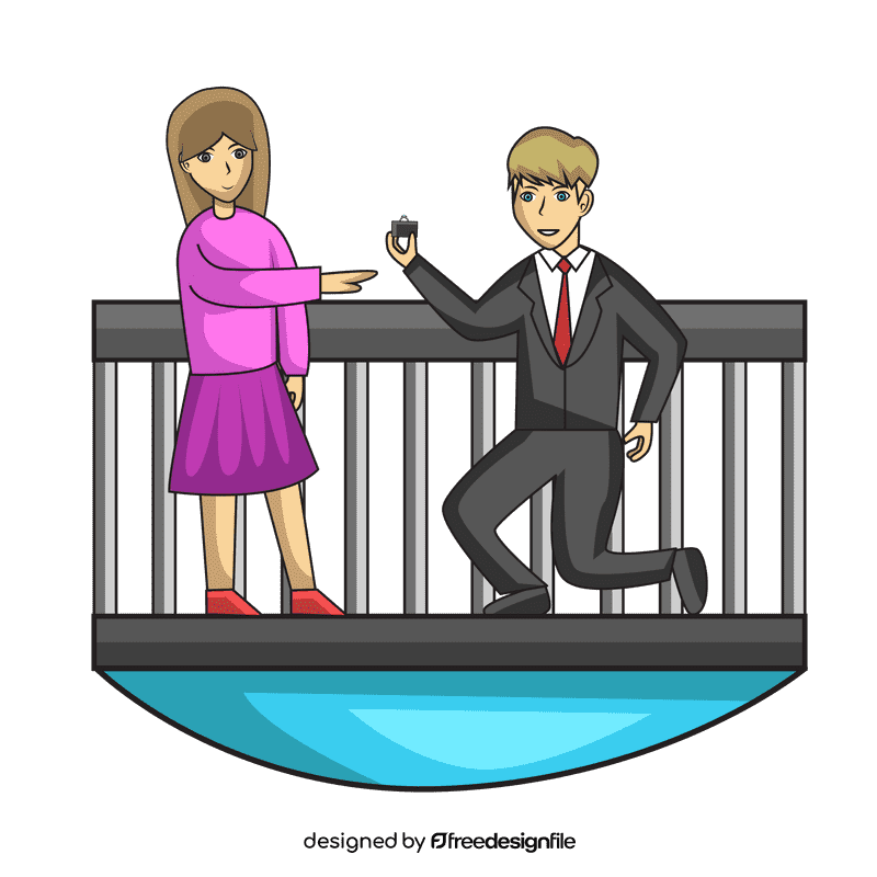 Proposal At Public clipart