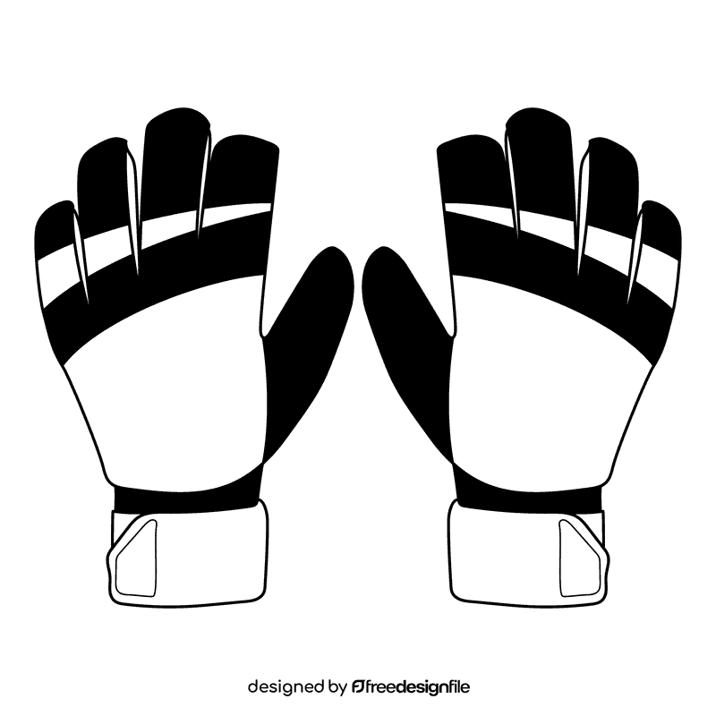 Soccer Goal Post Glove black and white clipart