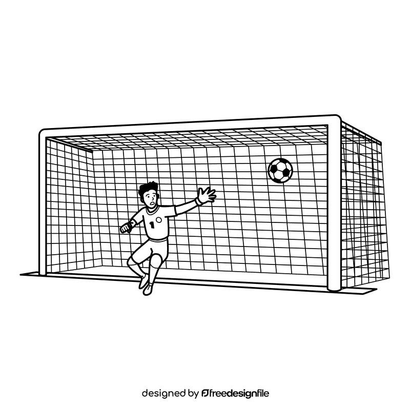 Soccer Goal Post Goal black and white clipart