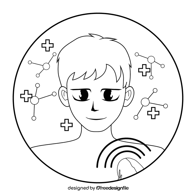 Spleen antibody substance produce black and white clipart