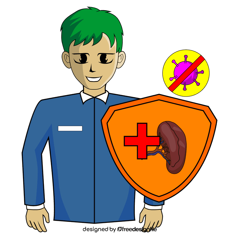Spleen protect from infection clipart