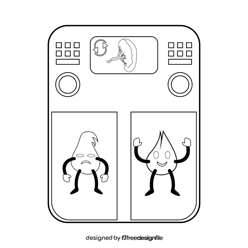 Spleen recycled damage blood black and white clipart