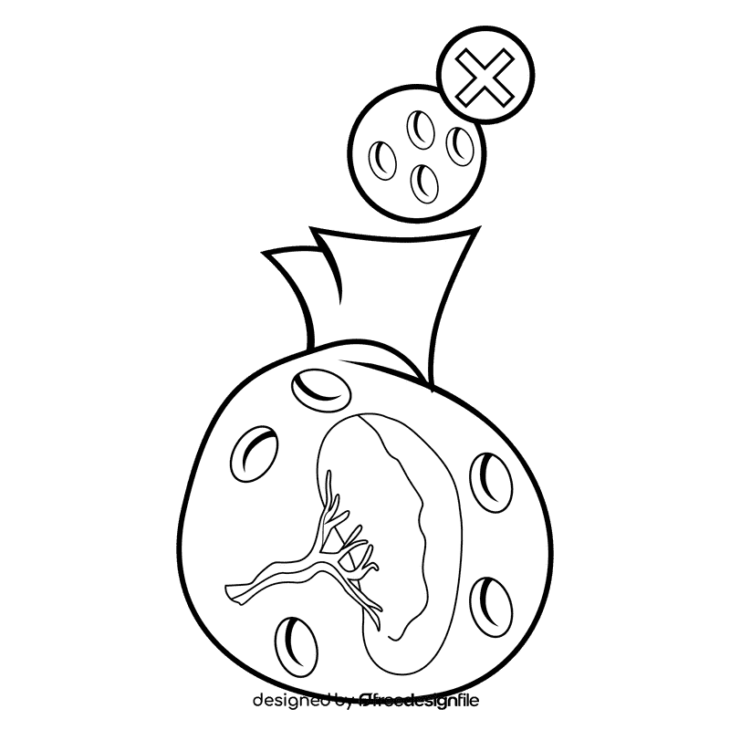 Spleenthrombocytopenia black and white clipart