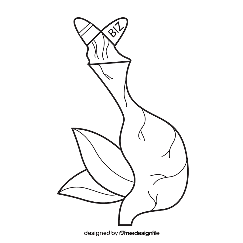 Stomach absorb vitamins black and white clipart