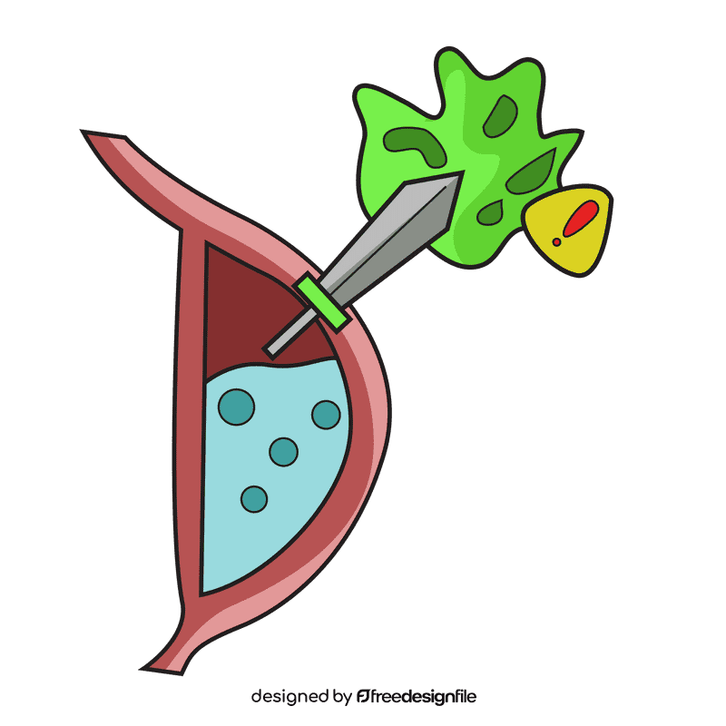 Stomach destroy harmful microorganism clipart
