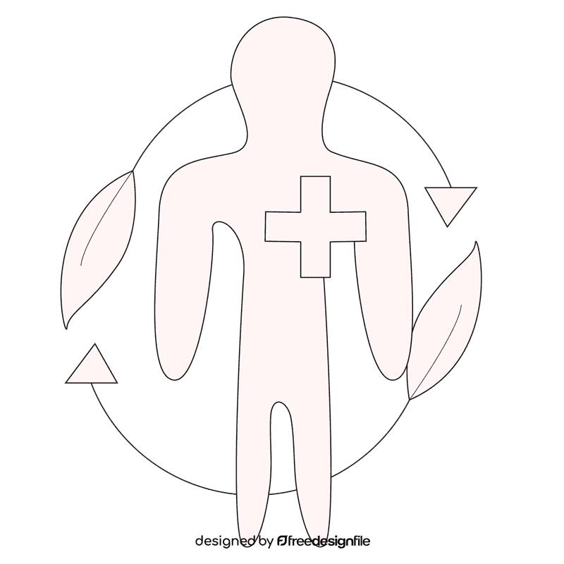 Thyroid body metabolism black and white clipart