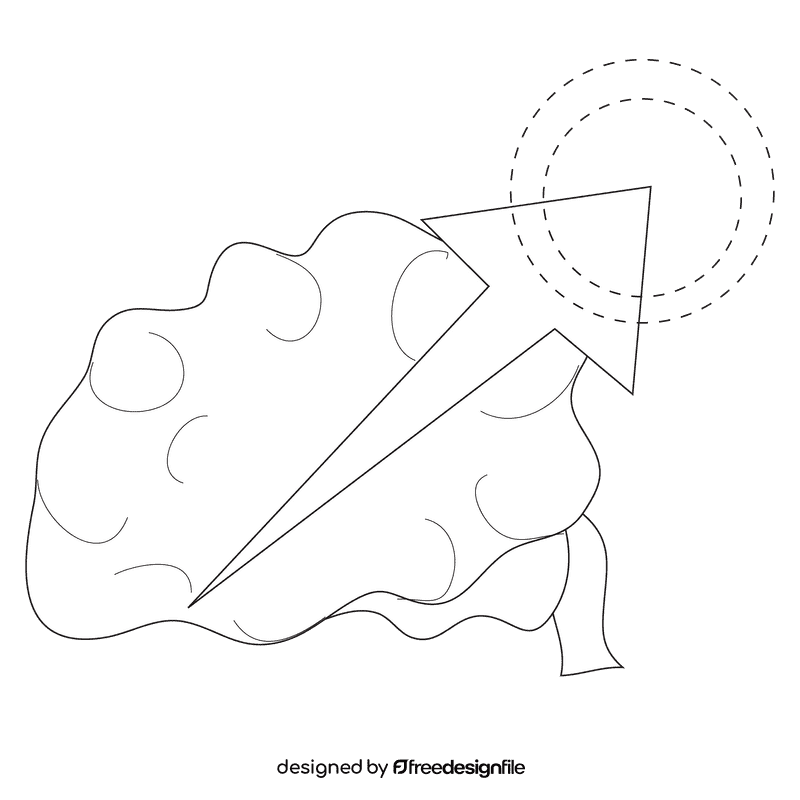 Thyroid optimize brain growth black and white clipart