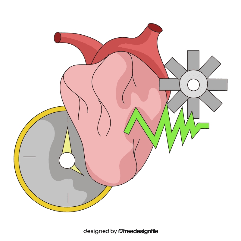 Thyroid regulate heart beat clipart