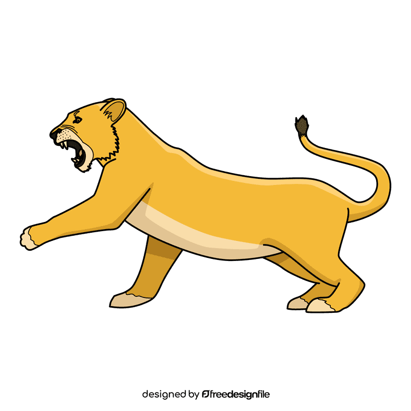 Lioness Roar clipart