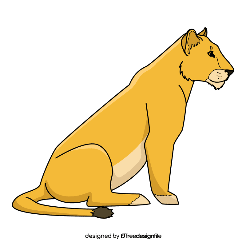 Lioness Sitting clipart