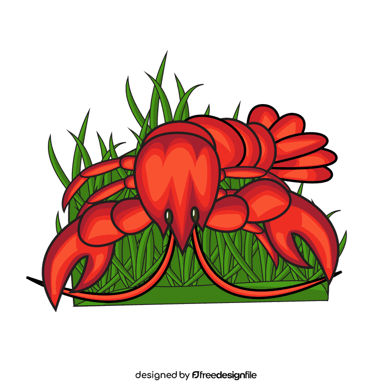 Lobster Red Pumpkin clipart