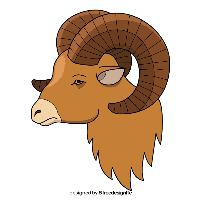 Ram Big Horns clipart