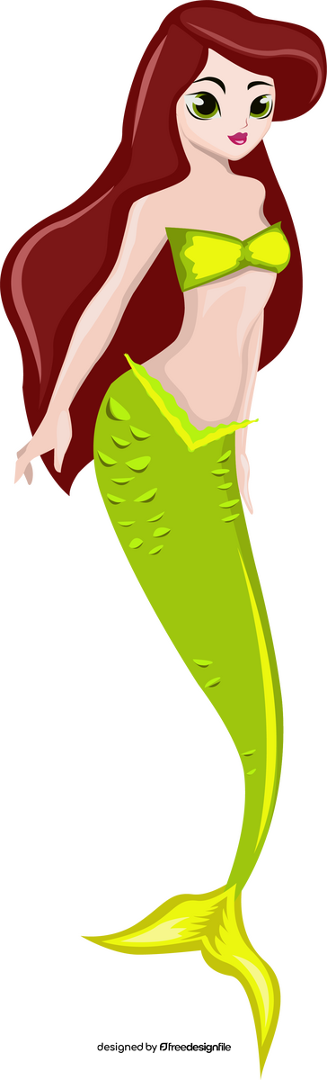 Mermaid girl clipart