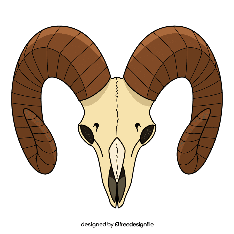 Ram Head Skull clipart