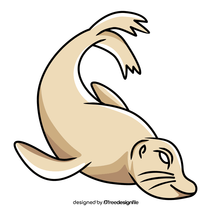 Sealion dives clipart