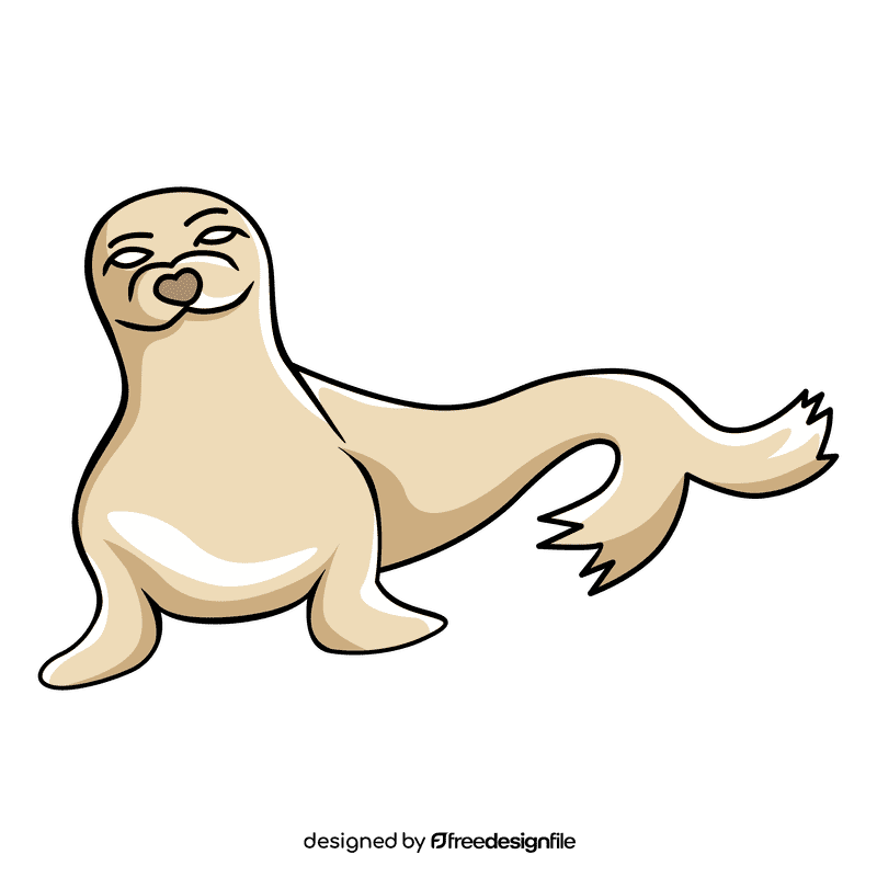 Sealion relaxing clipart