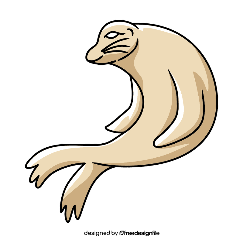 Sealion sitting clipart