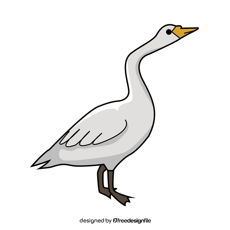 Blue swan clipart