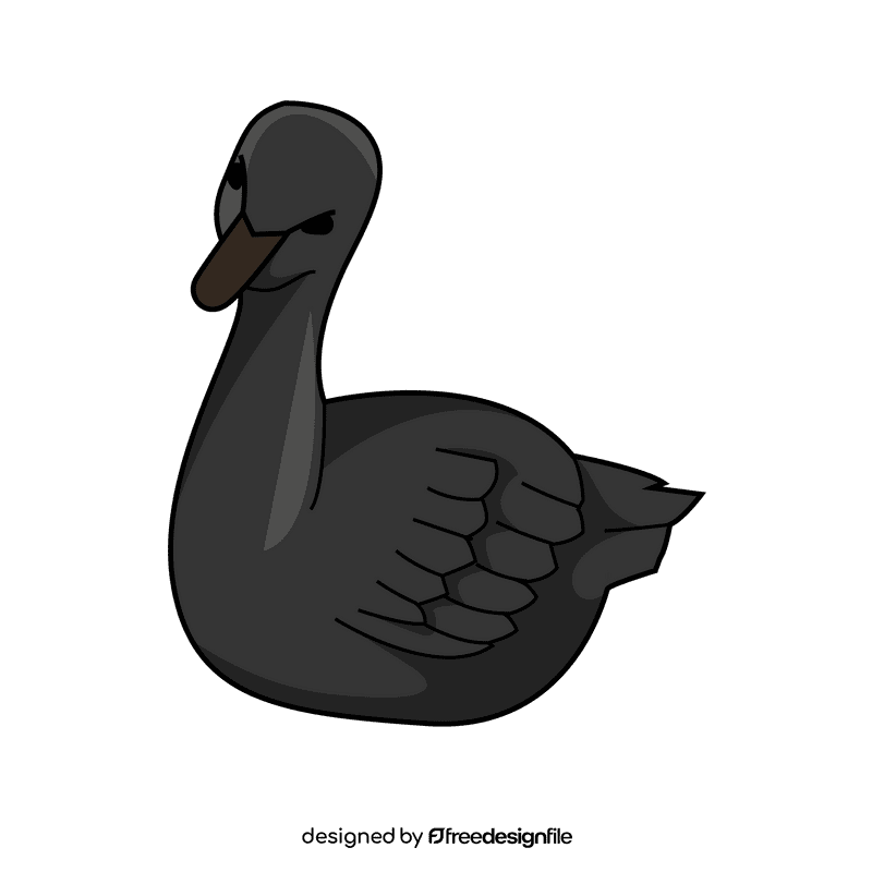 Cute swan clipart