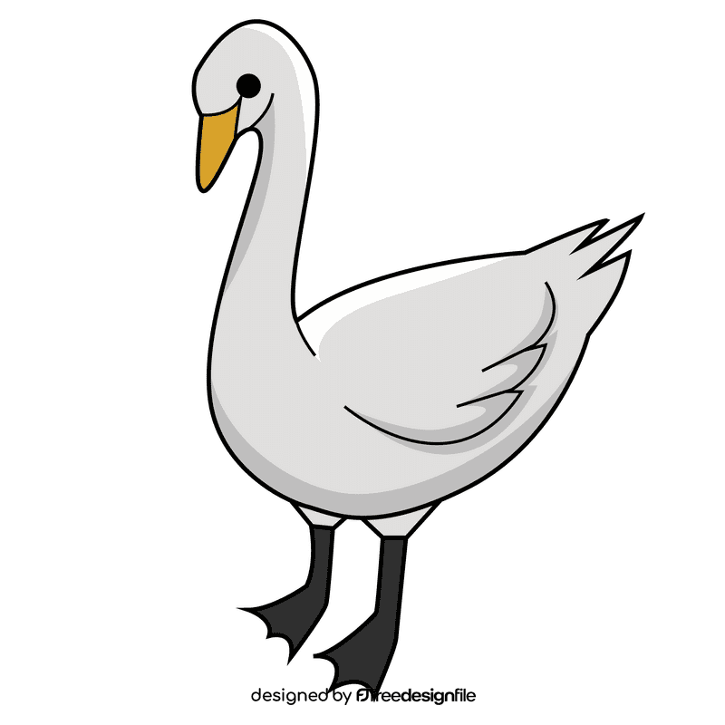 Pink swan clipart