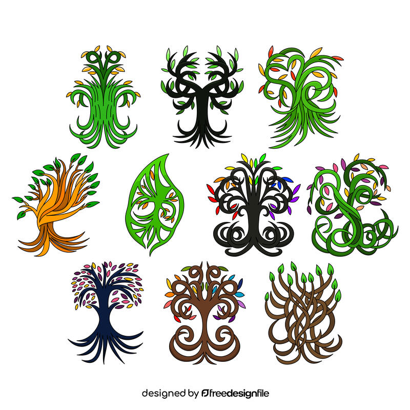 Tree Of Life vector Set vector