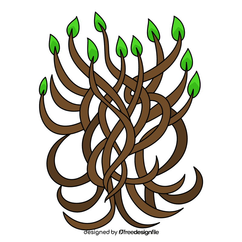 Tree Of Life Brown Roots clipart