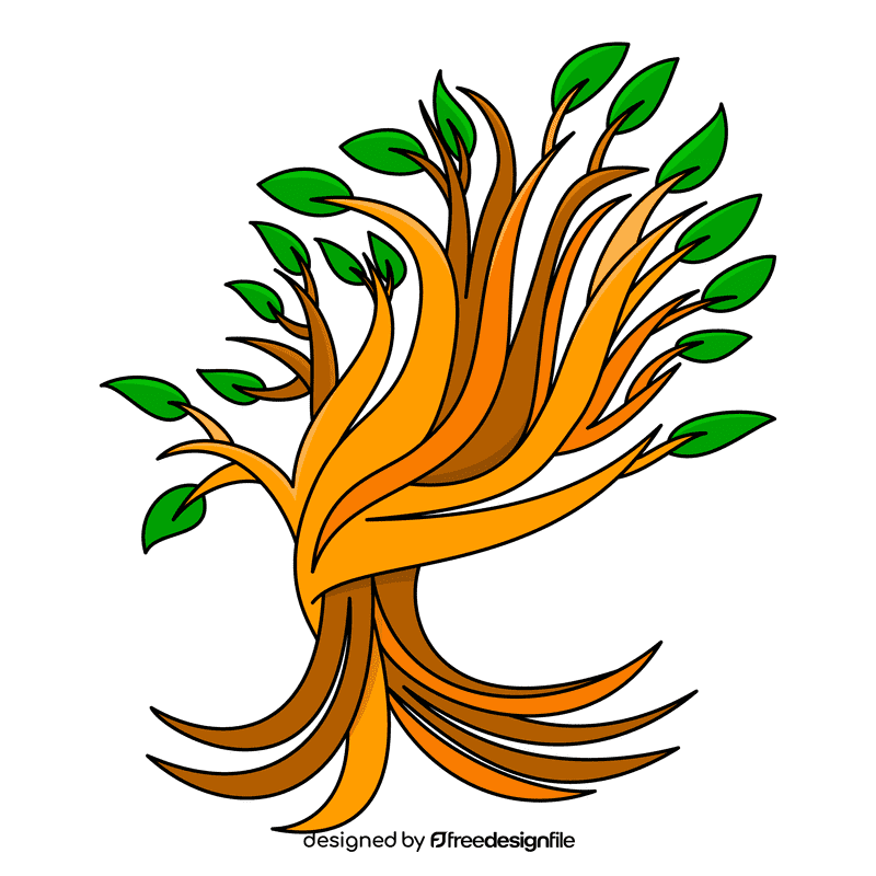 Tree Of Life Gold Trunk clipart