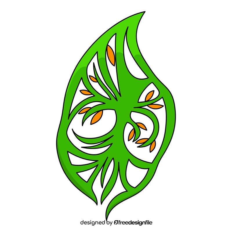 Tree Of Life Leaf Carving clipart