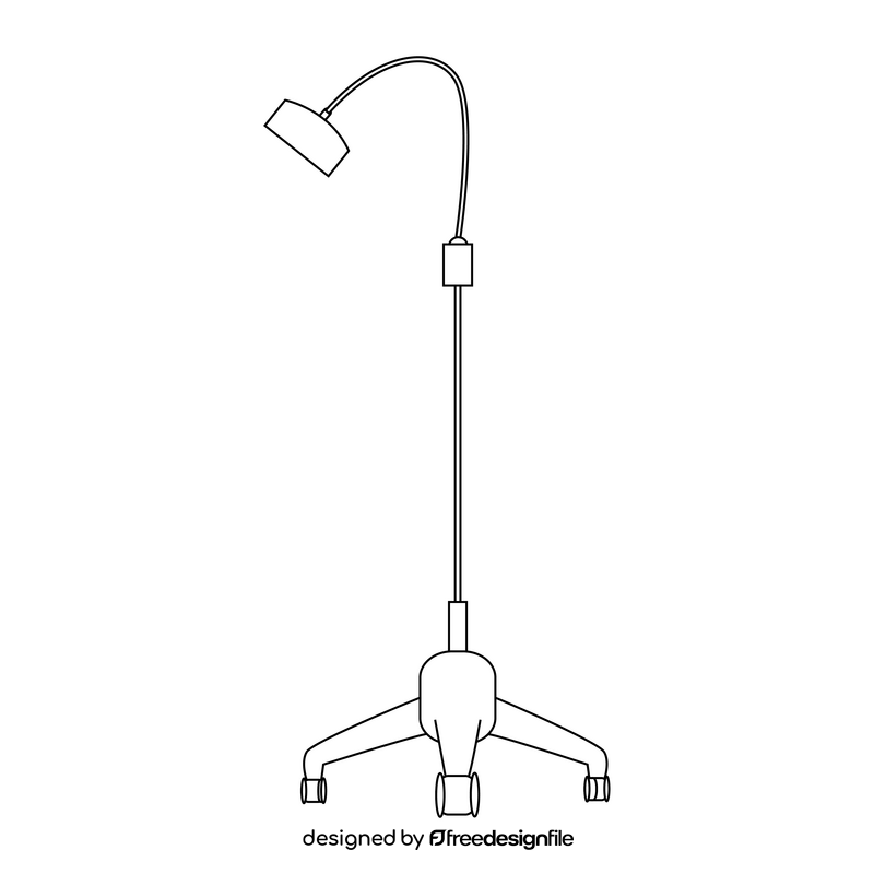 Surgical light black and white clipart