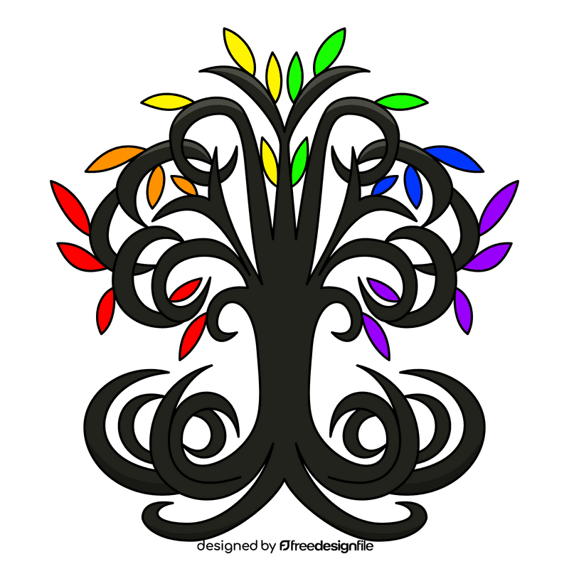 Tree Of Life Rainbow Tree clipart