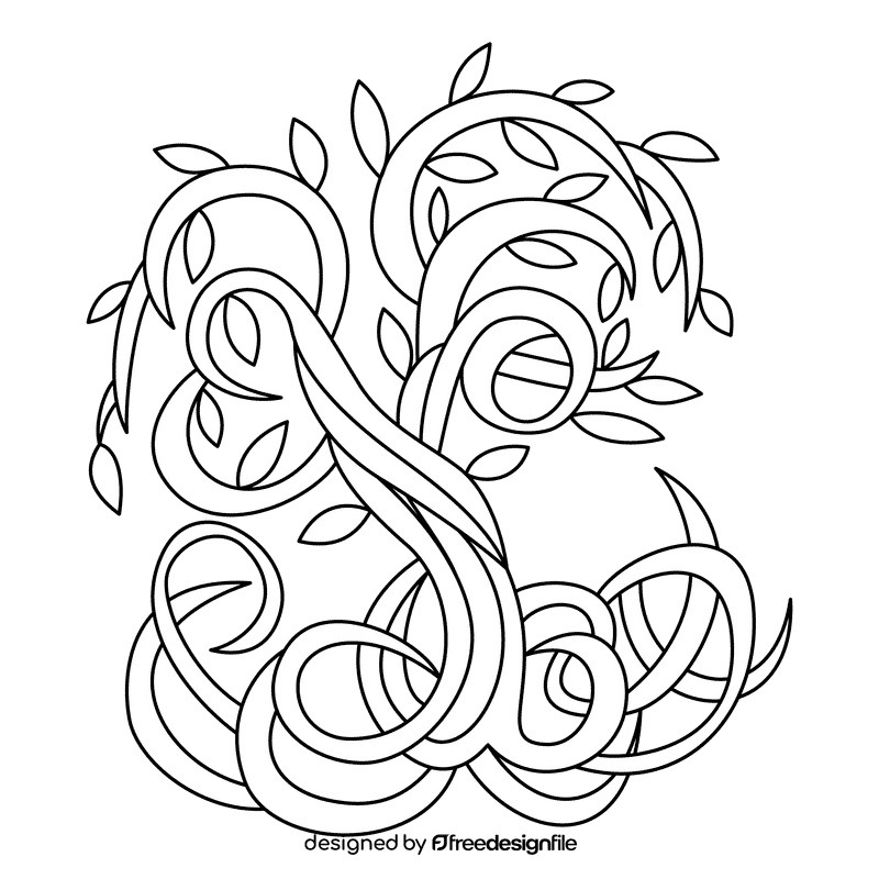Tree Of Life Root Coil black and white clipart