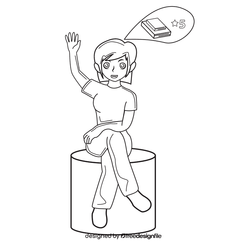 Book Club Discussion black and white clipart