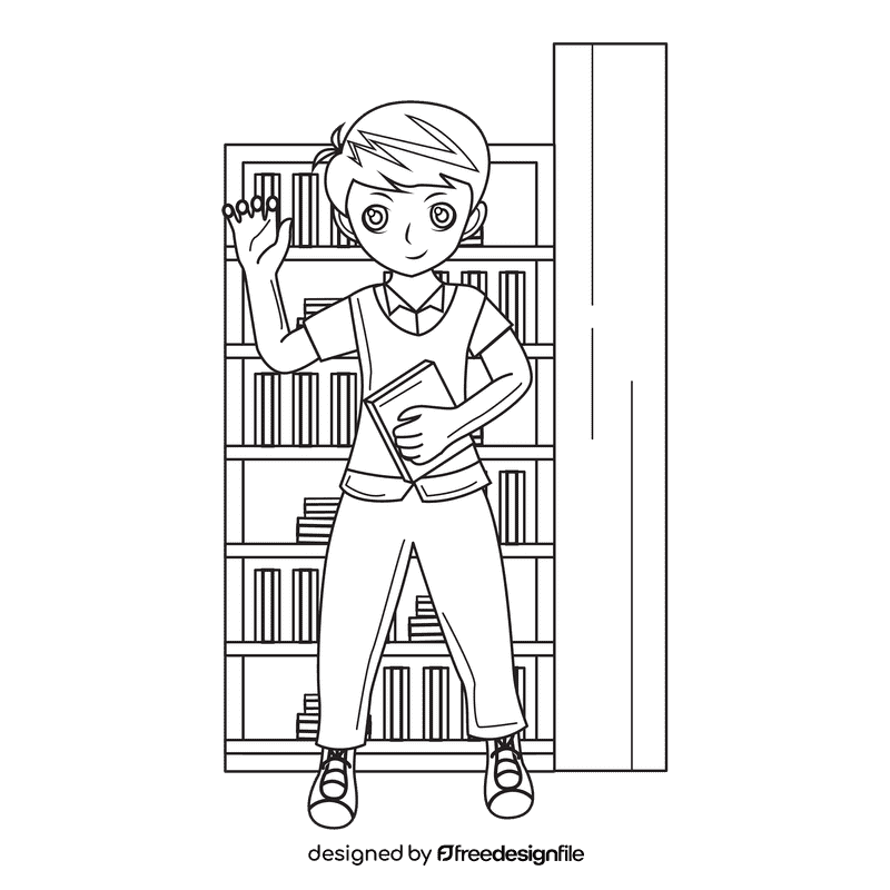 Book Club Find Book black and white clipart