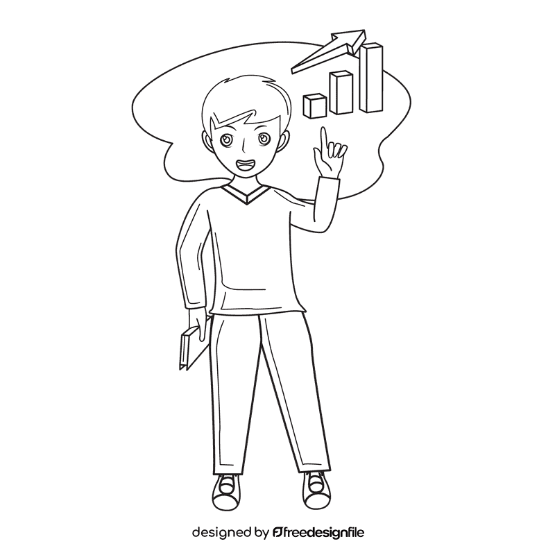 Book Club Knowledge black and white clipart