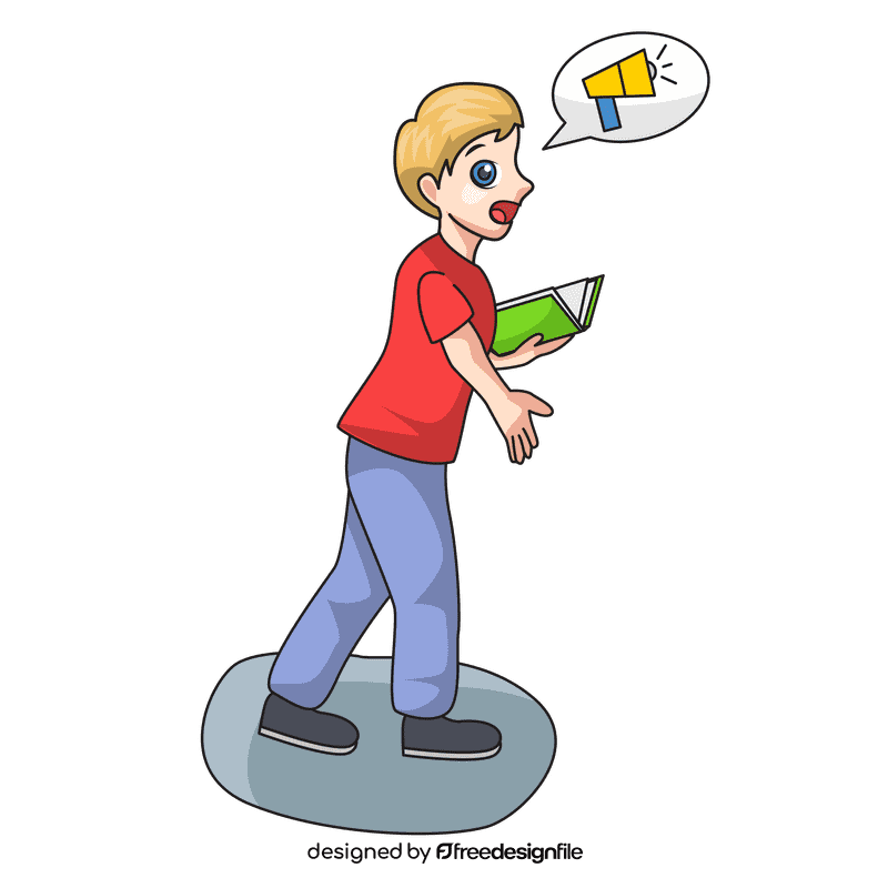 Book Club Loud Reading clipart