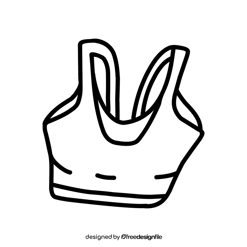 Bra Beginner black and white clipart
