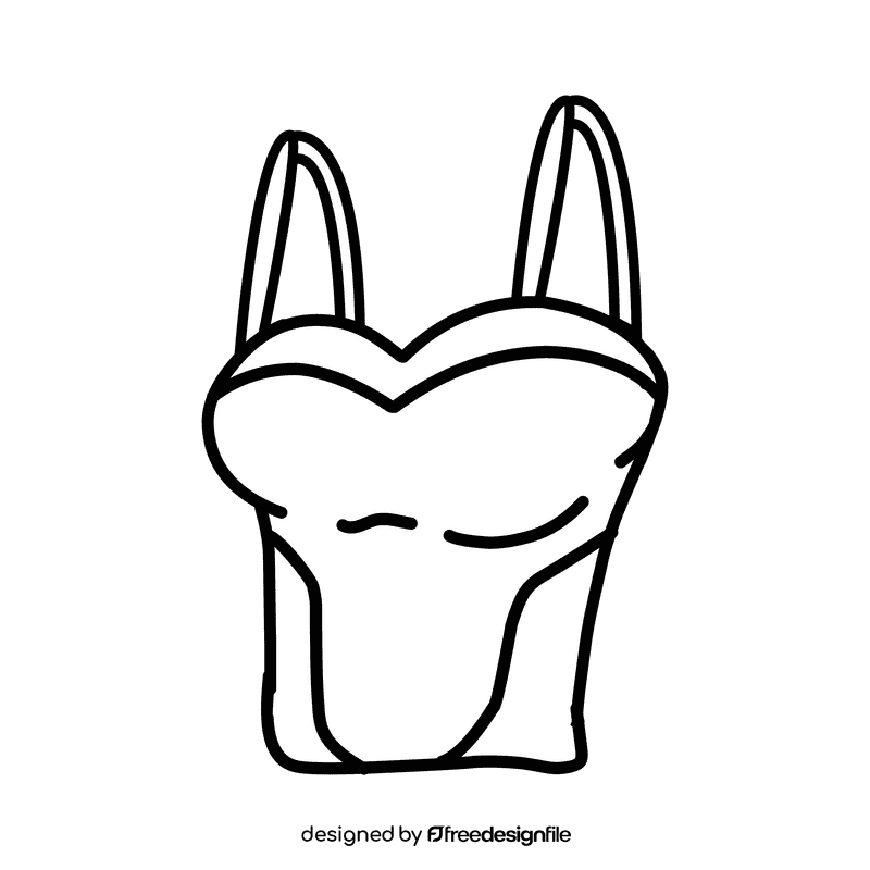 Bra Built In black and white clipart